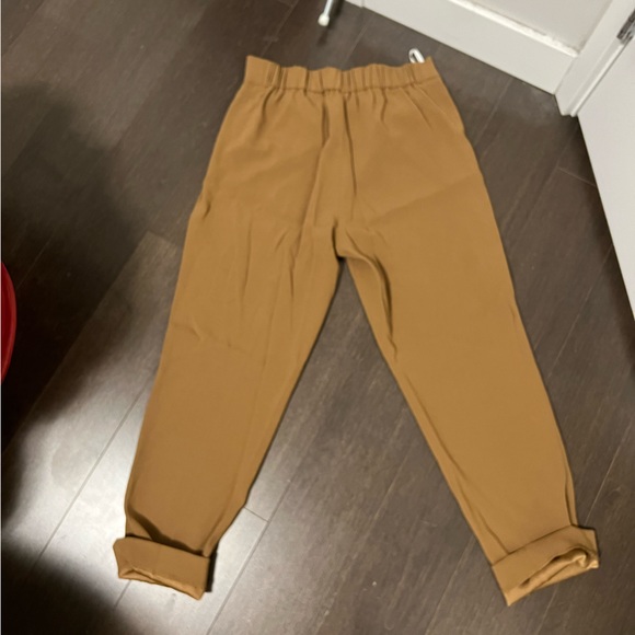Babaton Ankle-Length Golden Yellow Trousers - Picture 3 of 3